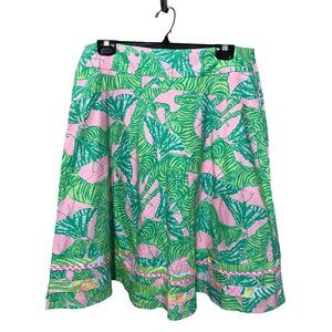 Vintage Lilly Pulitzer Zebra Butterfly‎ Print Green Womens Skirt